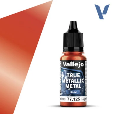 Vallejo 77125 Forged Red, Base True Metallic Metal 18ml Bottle