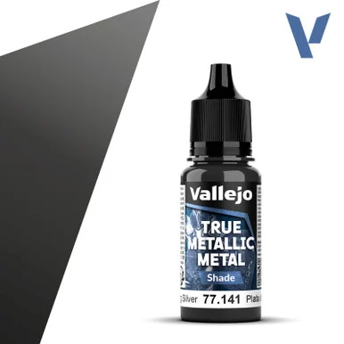 Vallejo 77141 Sterling Silver, Shade True Metallic Metal 18ml Bottle