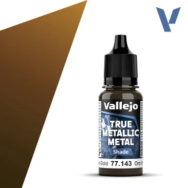 Vallejo 77143 Imperial Gold, Shade True Metallic Metal 18ml Bottle