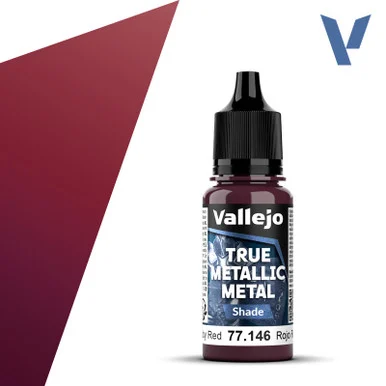 Vallejo 77146 Ruby Red, Shade True Metallic Metal 18ml Bottle