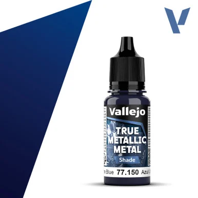 Vallejo 77150 Ultramarine Blue, Shade True Metallic Metal 18ml Bottle