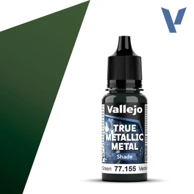 Vallejo 77155 Amber Green, Shade True Metallic Metal 18ml Bottle