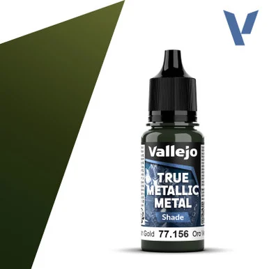 Vallejo 77156 Greenish Gold, Shade True Metallic Metal 18ml Bottle