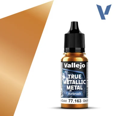 Vallejo 77163 Imperial Gold, Airbrush True Metallic Metal 18ml Bottle