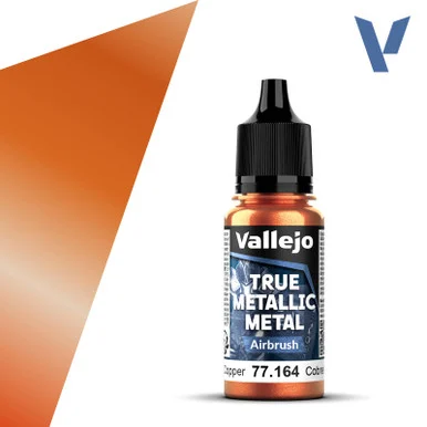 Vallejo 77164 Ancient Copper, Airbrush True Metallic Metal 18ml Bottle