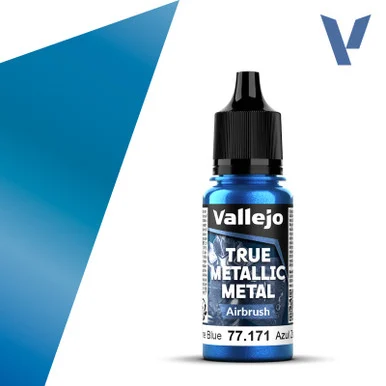 Vallejo 77171 Sapphire Blue, Airbrush True Metallic Metal 18ml Bottle