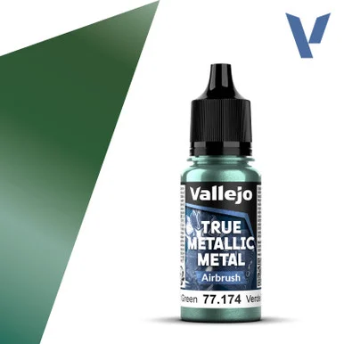 Vallejo 77174 Dusken Green, Airbrush True Metallic Metal 18ml Bottle