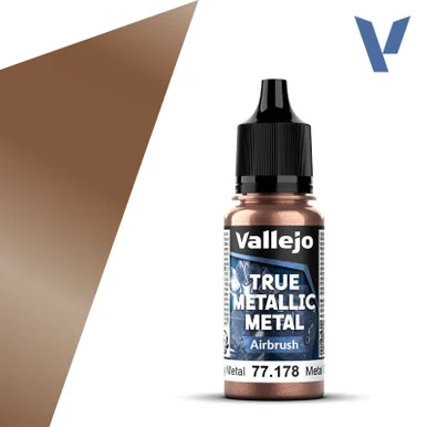 Vallejo 77178 Rusty Metal, Airbrush True Metallic Metal 18ml Bottle