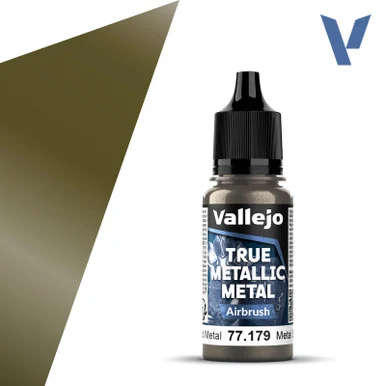 Vallejo 77179 Aged Metal, Airbrush True Metallic Metal 18ml Bottle