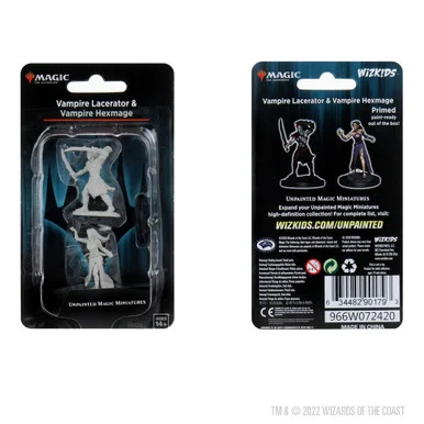 Wizkids 90179 Magic the Gathering Unpainted Miniatures: Vampire Lacerator & Vampire Hexmage