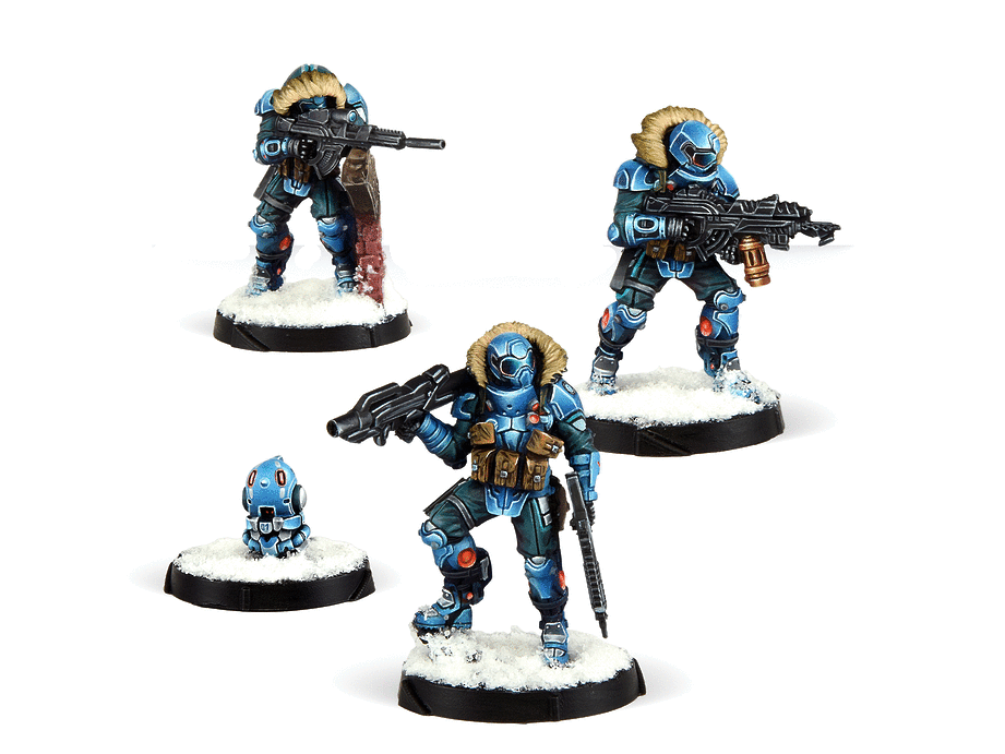 Infinity PanOceania Vargar Maximum Security Team Miniature Game Figures - Corvus Belli