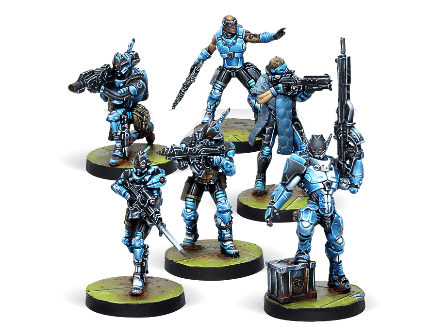 Infinity PanOceania Varuna Immediate Reaction Division (Sectorial Starter Pack) Miniature Game Figures - Corvus Belli
