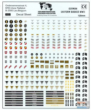 VER0606 120mm Verlinden German Uniform Badges WW2
