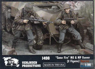 VER1498 1:35 Verlinden "Cover Fire" MG & MP Gunner Figure Set (2 figures)