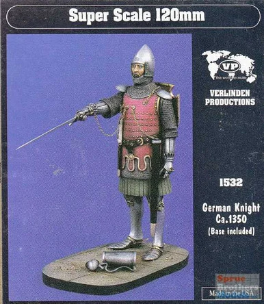 VER1532 120mm Verlinden Figure - German Knight Ca.1350