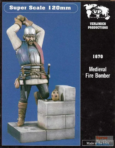 VER1670 120mm Verlinden Figure - Medieval Fire Bomber