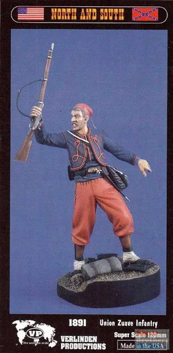 VER1891 120mm Verlinden North and South Figure - Union Zuave Infantry