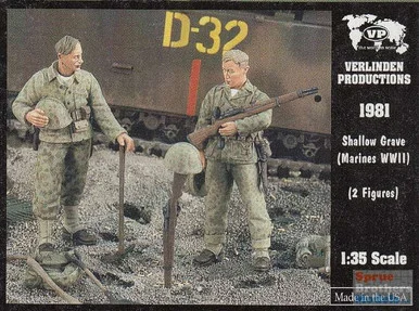 VER1981 1:35 Verlinden Shallow Grave (Marines WW2) Figure Set (2 figures)