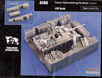 VER2102 1:35 Verlinden Trench Panzerstellung Sections (Ceramic)