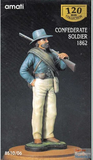 VER8510/06 120mm Verlinden/Amati Figure - Confederate Soldier 1862