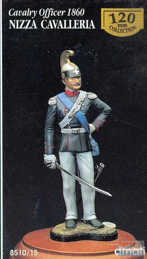 VER8510/15 120mm Verlinden/Amati Figure - Nizza Cavalleria Cavalry Officer 1860