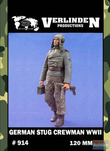 VERN0914 120mm Verlinden German STuG Crewman WW2 Figure