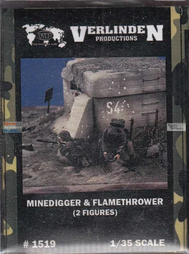 VERN1519 1:35 Verlinden Minedigger & Flamethrower (2 figures)