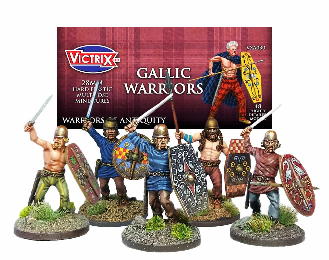 Victrix Limited Gallic Warriors 28 mm Scale Model Plastic Figures