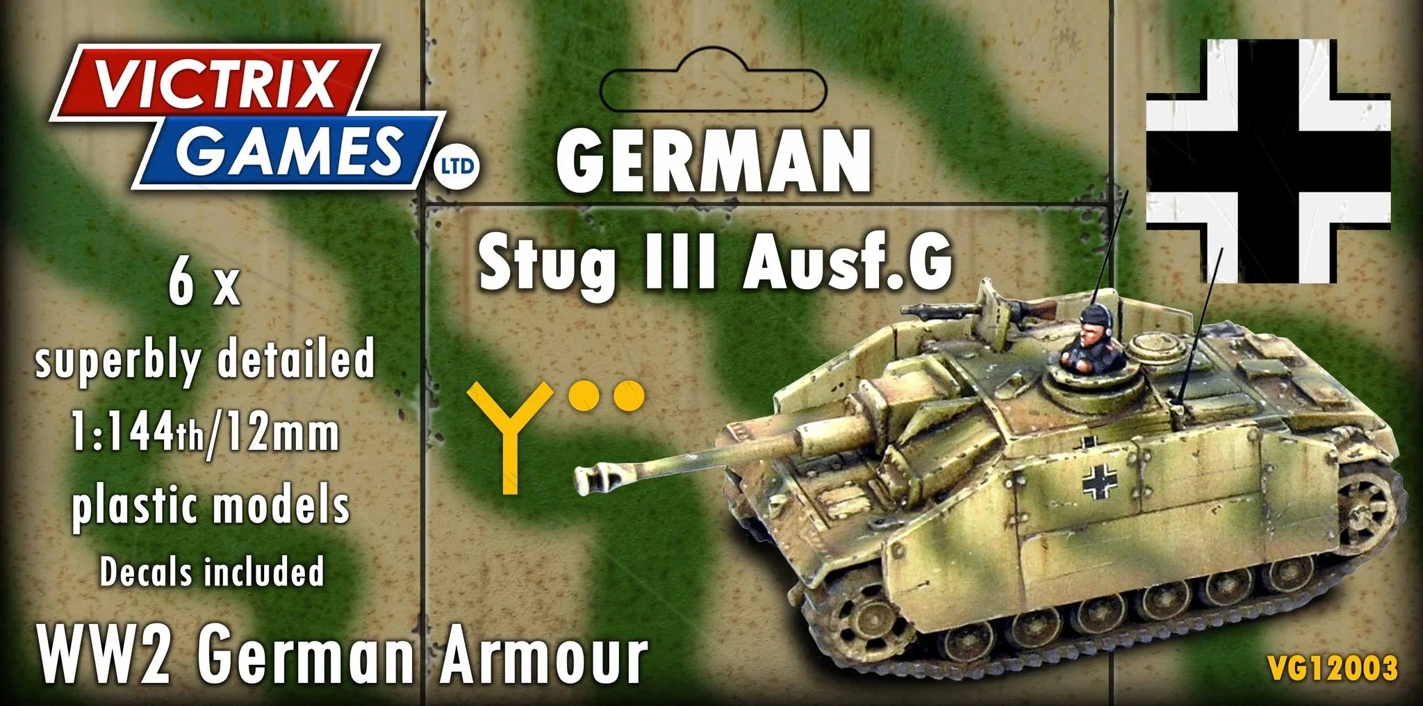 Victrix Ltd Sturmgeschütz III (StuG III) Ausf. G Assault Gun – 1:144 (12mm) Scale Historical Miniatures Set
