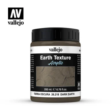 Vallejo 200ml Bottle Dark Earth Texture Effect
