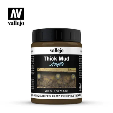 Vallejo 200ml Bottle European Thick Mud Diorama Effect