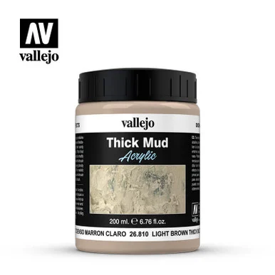 Vallejo 200ml Bottle Light Brown Thick Mud Diorama Effect