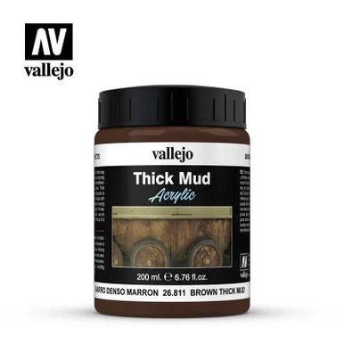Vallejo 200ml Bottle Brown Thick Mud Diorama Effect
