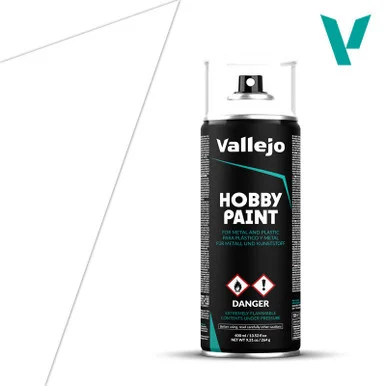 Vallejo Paint White Solvent-Based Acrylic Primer 400ml Spray