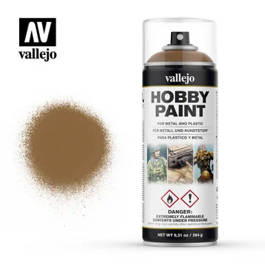 Vallejo Paint Leather Brown Fantasy Solvent-Based Acrylic Paint 400ml Spray