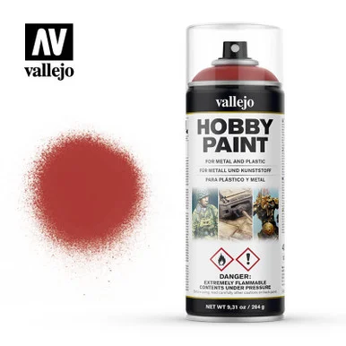 Vallejo Paint Scarlet Red Fantasy Solvent-Based Acrylic Paint 400ml Spray