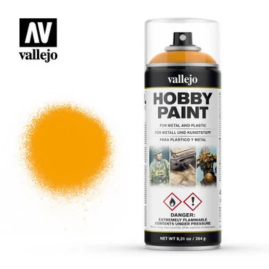 Vallejo Paint Sun Yellow Fantasy Solvent-Based Acrylic Paint 400ml Spray