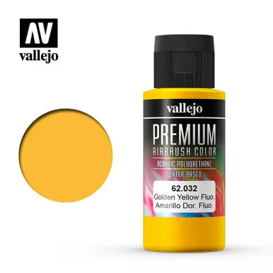 Vallejo Paint 60ml Bottle Fluorescent Gondel Yellow Premium