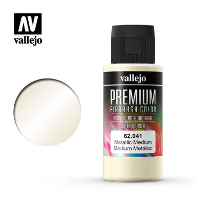 Vallejo Paint 60ml Bottle Metallic Medium Premium