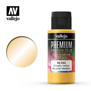 Vallejo Paint 60ml Bottle Metallic Yellow Premium