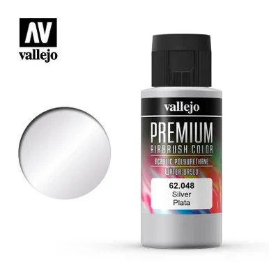 Vallejo Paint 60ml Bottle Metallic Silver Premium