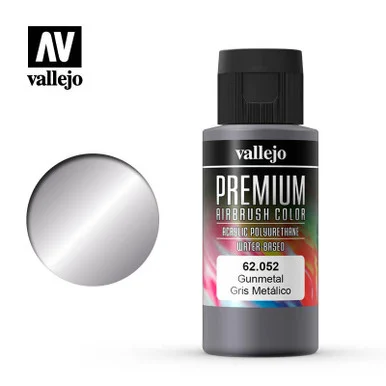 Vallejo Paint 60ml Bottle Metallic Gun Metal Premium