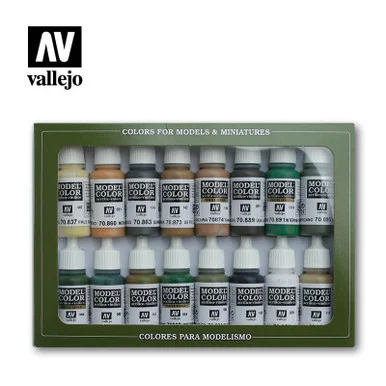 Vallejo Paint 17ml Bottle WWII Allied Model Color Paint Set (16 Colors)