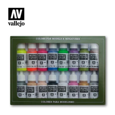 Vallejo Paint 17ml Bottle Wargame Special Model Color Paint Set (16 Colors)