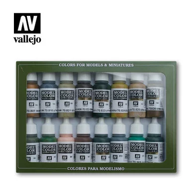 Vallejo Paint 17ml Bottle WWII German Camo Model Color Paint Set (16 Colors)