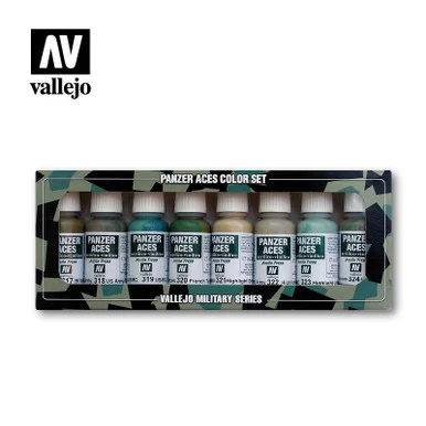 Vallejo Paint 17ml Bottle 8 Color Set - Allied Tank Crew Uniforms