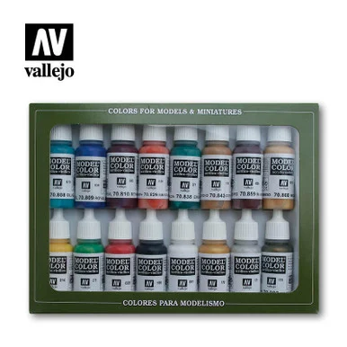 Vallejo Paint 17ml Bottle Medieval Model Color Paint Set (16 Colors)