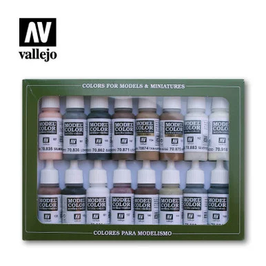 Vallejo Paint 17ml Bottle Equestrian Colors Model Color Paint Set (16 Colors)