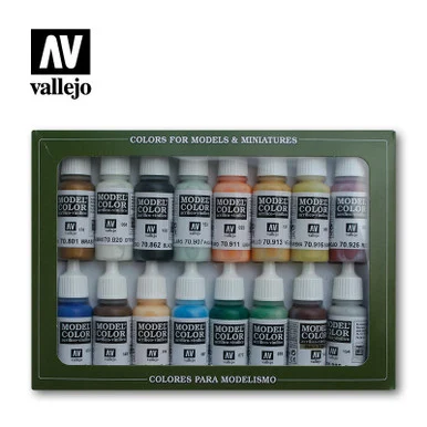 Vallejo Paint 17ml Bottle 16 Color Set - Naval (Steam Era)