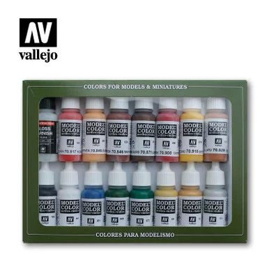 Vallejo Paint 17ml Bottle 16 Color Set - American Revolution